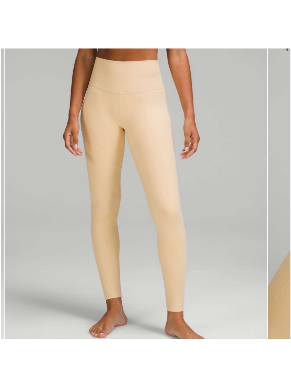 Lululemon Align High Rise Pant 28” Prosecco Beige Nude Leggings Size 4